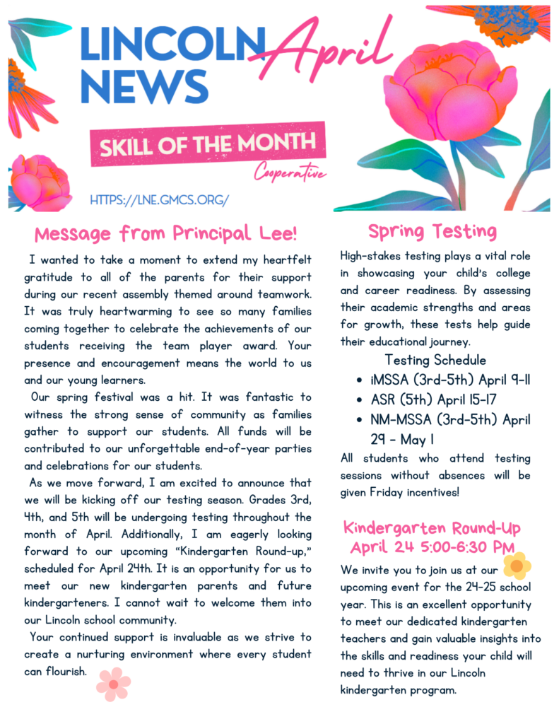 LNE April Newsletter