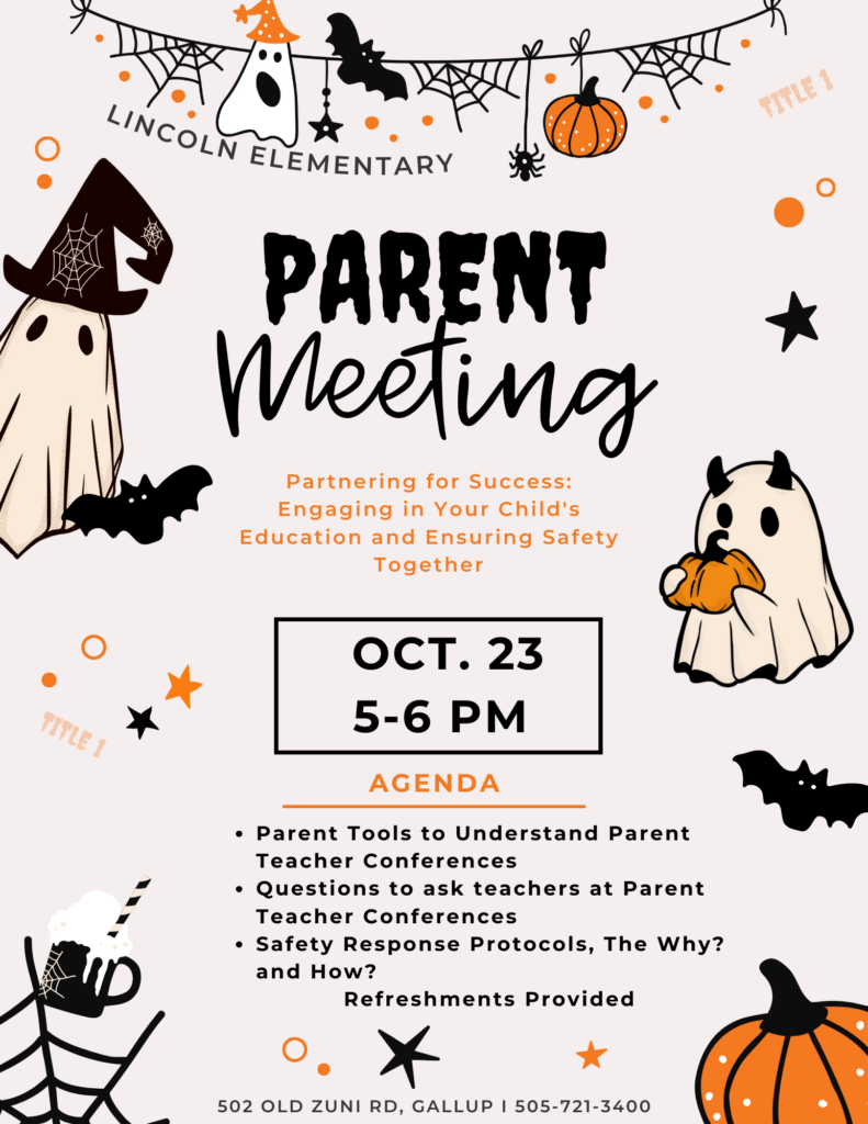 October Title 1 Parent Meeting